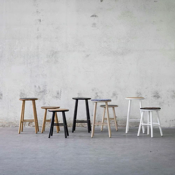 ZIGZAG 660BL - Ash stool with footrest by Hans K - view 3